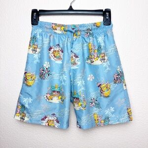 Children Sponge Bob Square Pants Swim Trunks Size 10 / 12